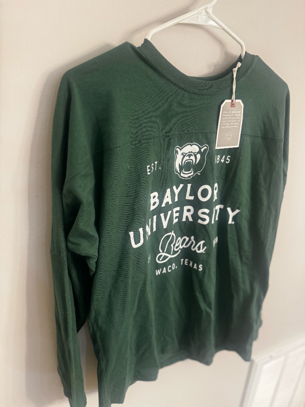 Baylor University® Hunter Green Long Sleeve Shirt (WOMEN'S SMALL)